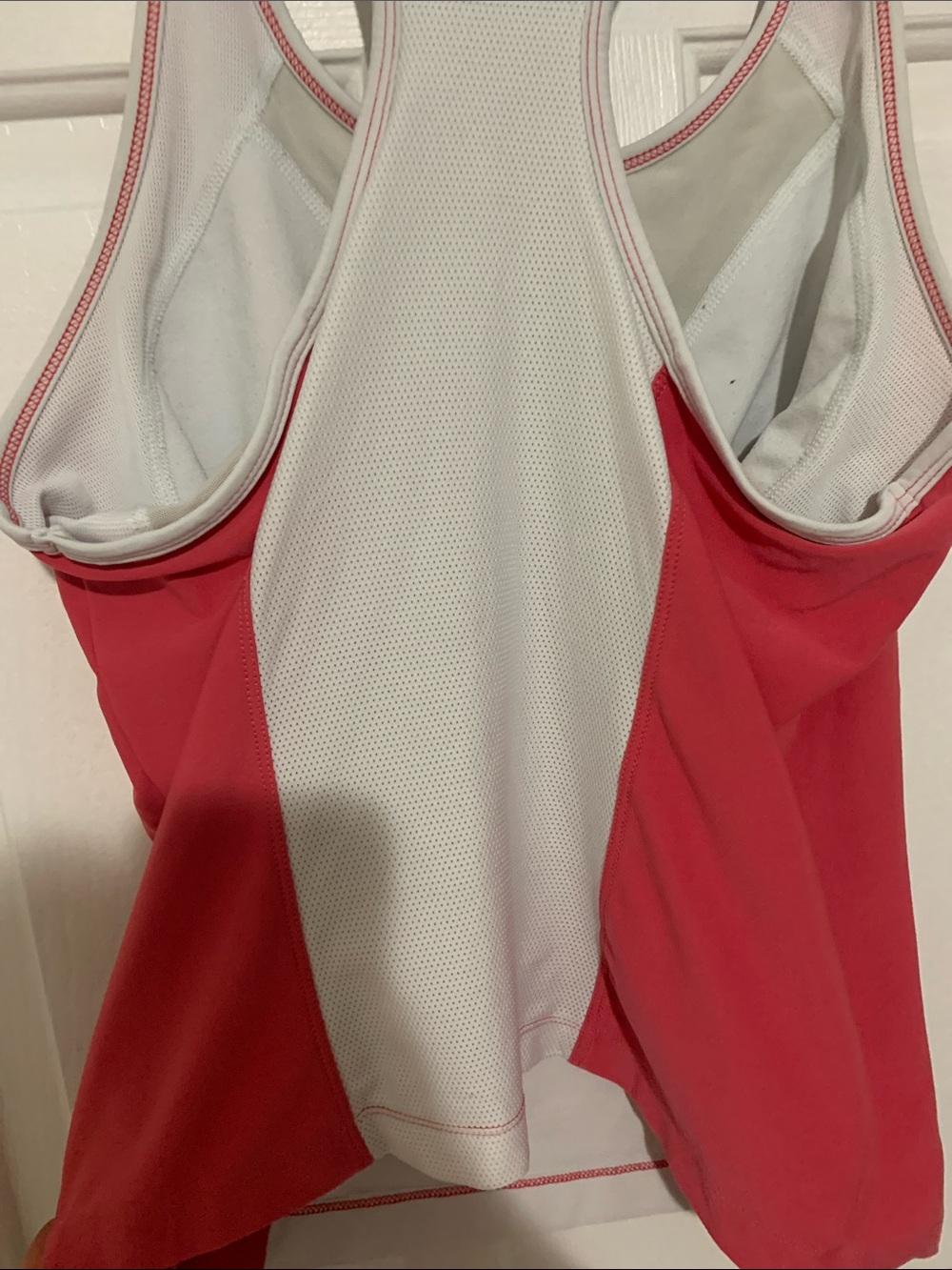 Nike White & Red Racerback Exercise tank - Picture 5 of 5